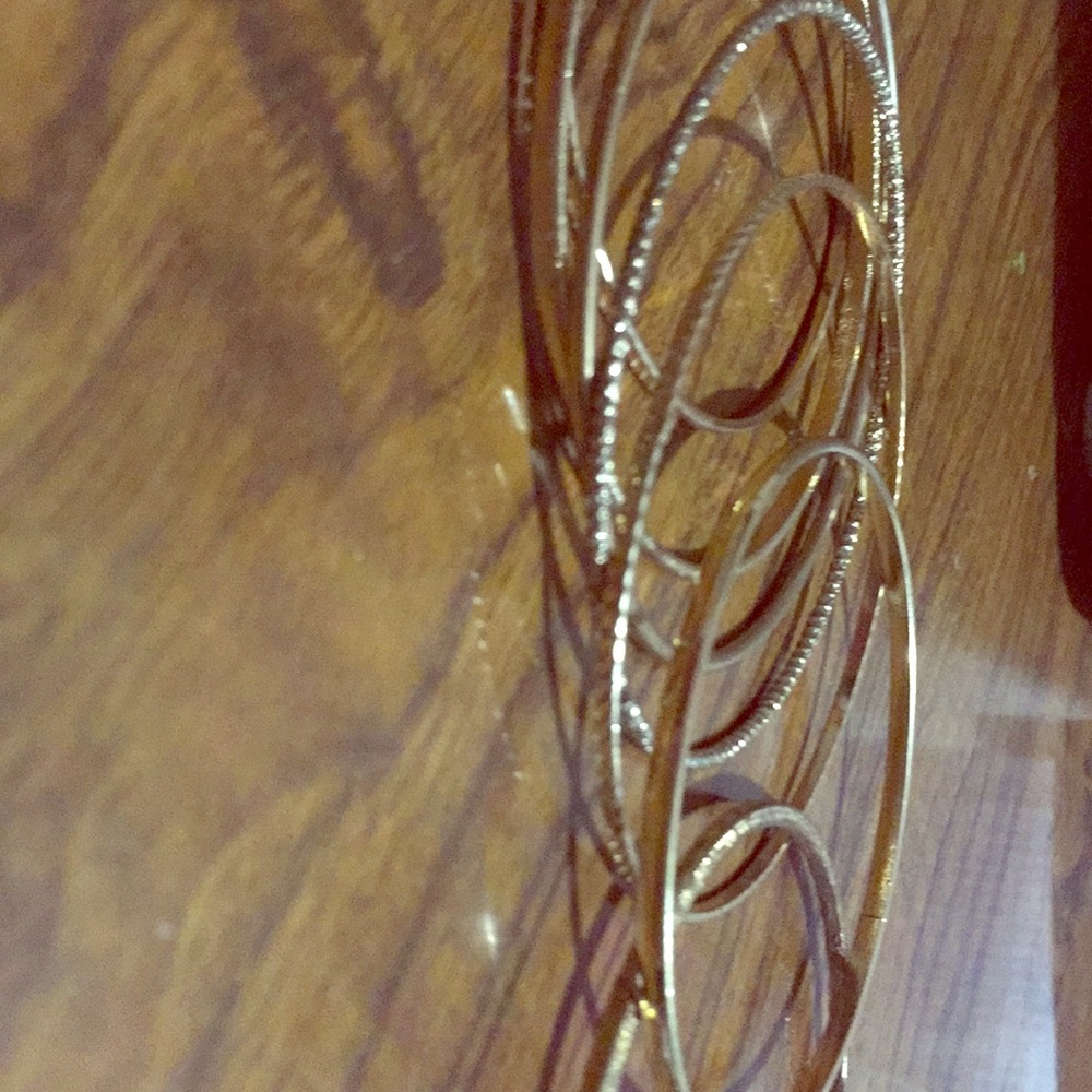 Multiple silver bracelets to get together